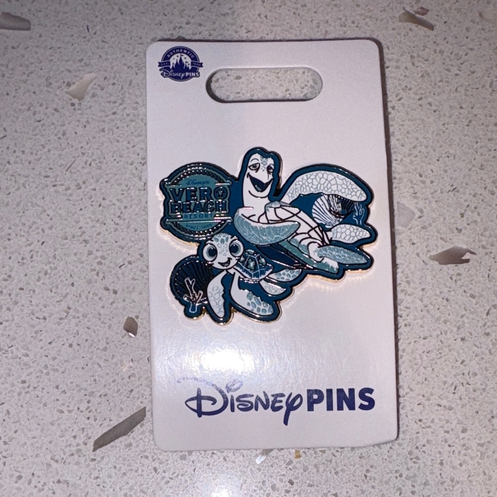 Disney Vero Beach Blue and White Pin